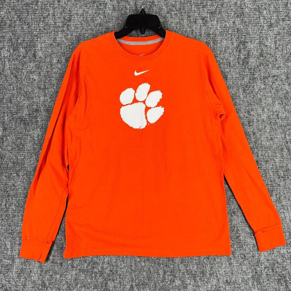 Nike Orange‎ Long Sleeve Tee with White Logo